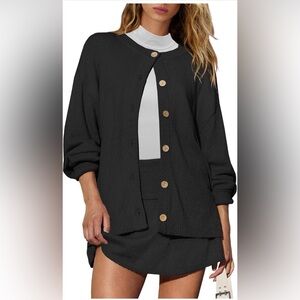 Black 2 Piece Skort Set